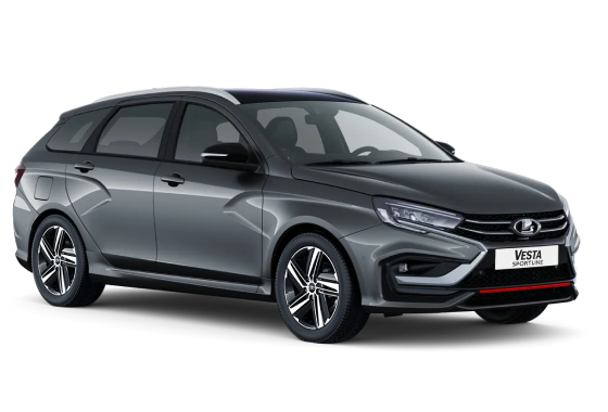 Vesta SW Sportline Серебристо-темно-серый "Борнео" цвет 2025-ого года купить в Новосибирске - autospot-54.ru